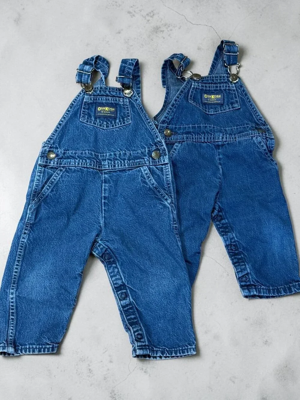 Pair of Vintage 1980's Osh Kosh B'Gosh Kids Overalls Made in USA